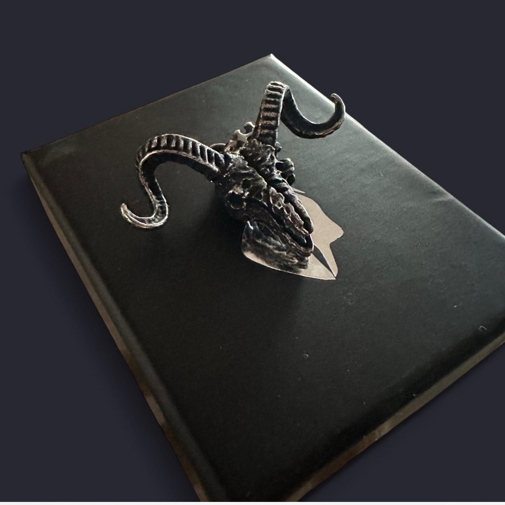 Stainless Steel Ram skull pendant